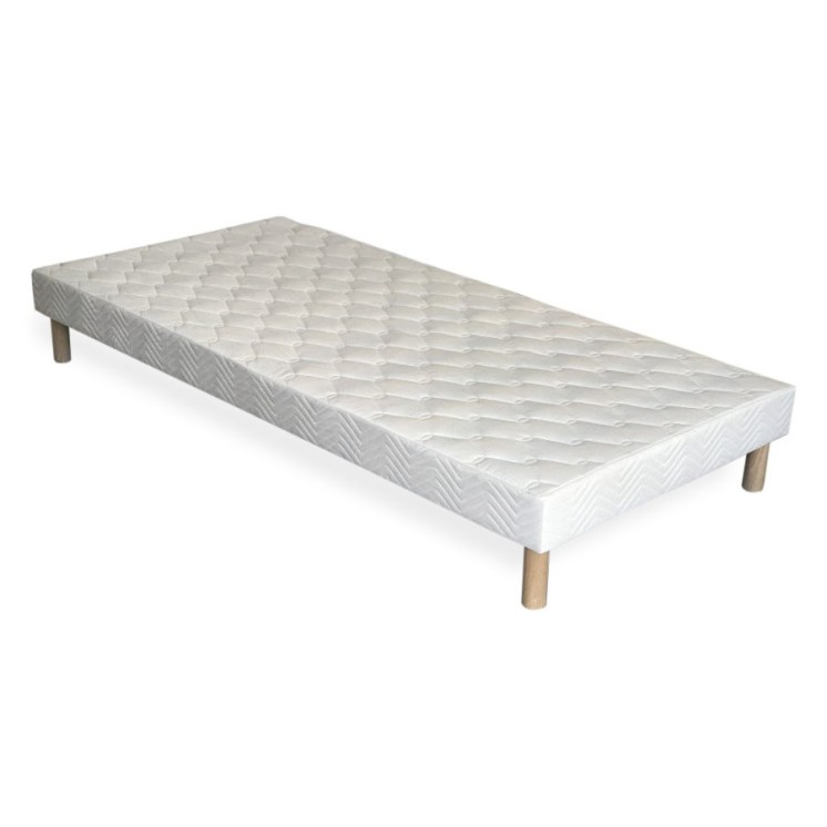 Sommier - sommier tapissier deco beige - Avenue Literie