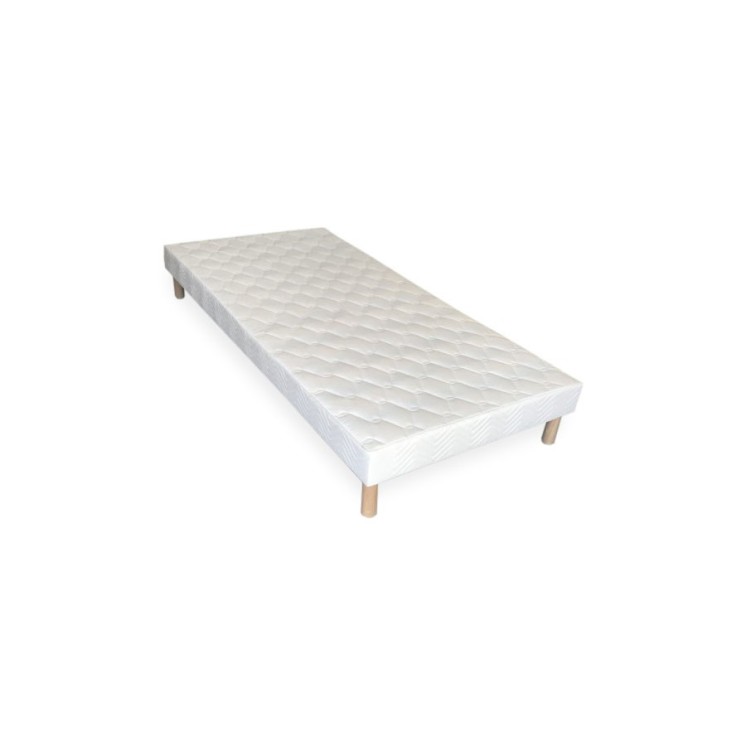 Sommier - sommier tapissier deco beige - Avenue Literie