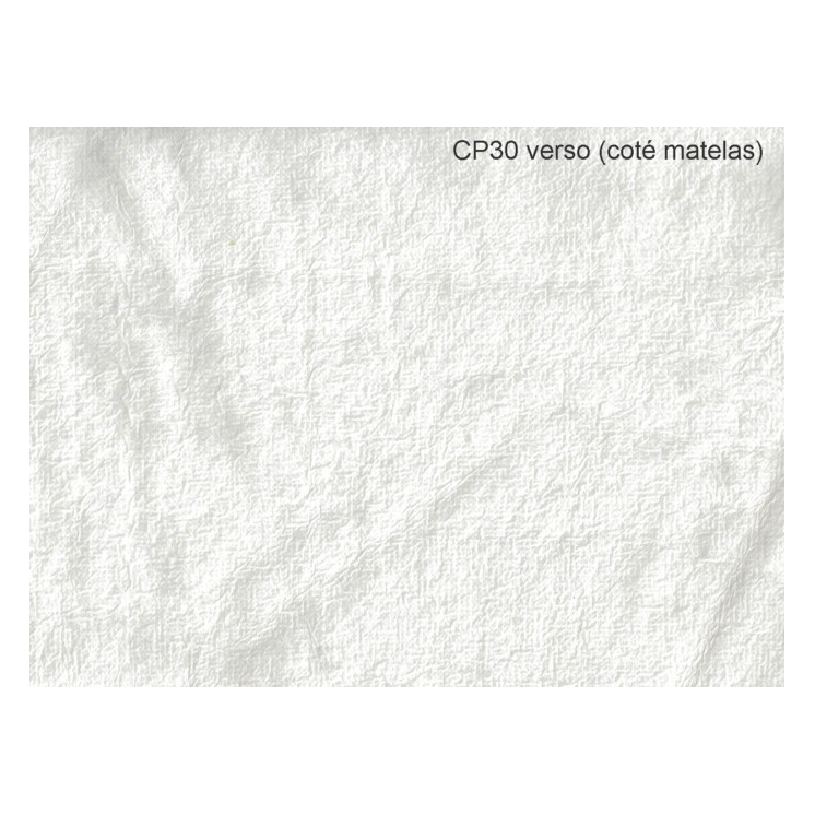 Protège matelas éponge bouclette imperméable forme housse Blanc des Vosges bonnet de 30 cm