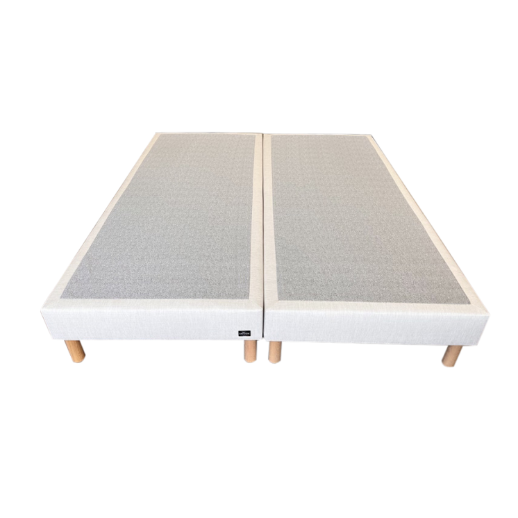 Sommier tapissier déco H16 blanc 2X80X200 cm