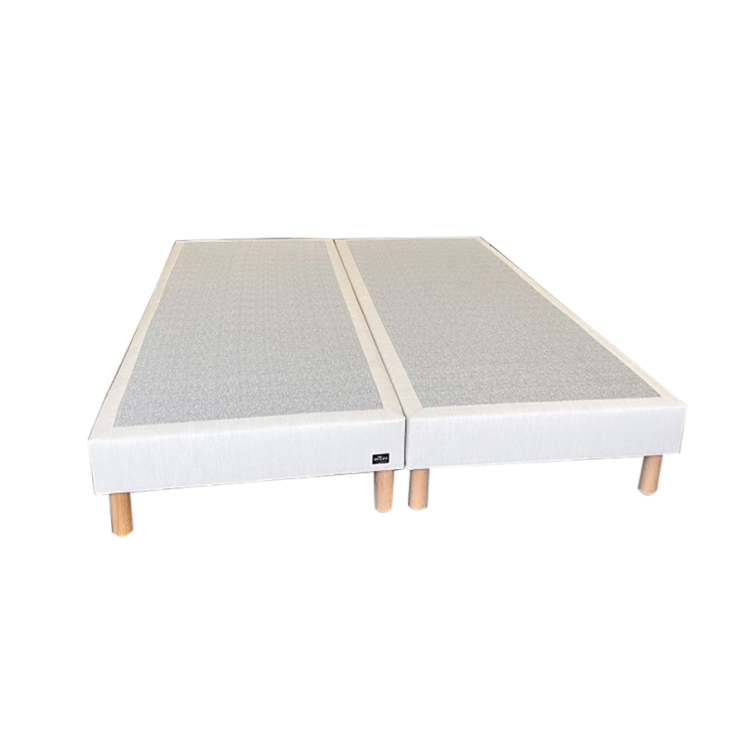 Sommier tapissier déco H16 blanc 2X80X200 cm
