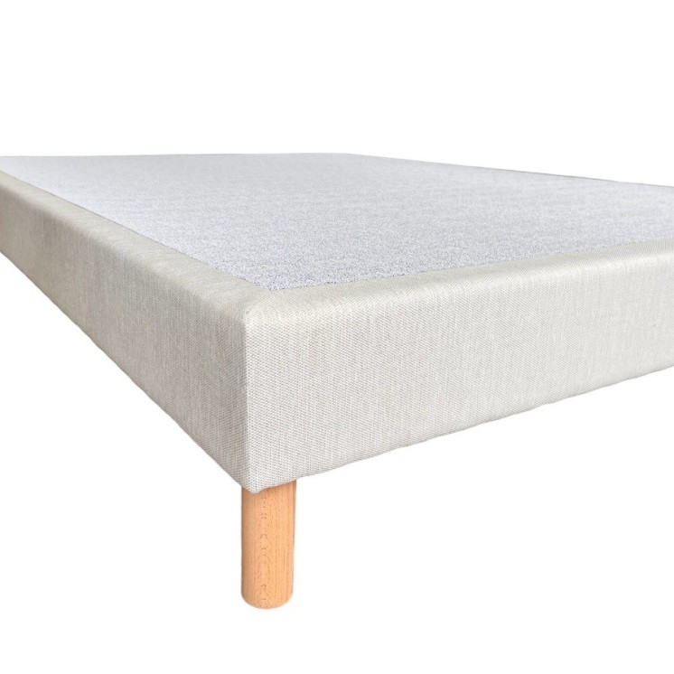Sommier tapissier déco H15 beige 140x190