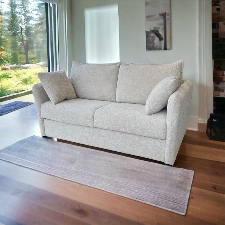 Canapé convertible 3 places beige