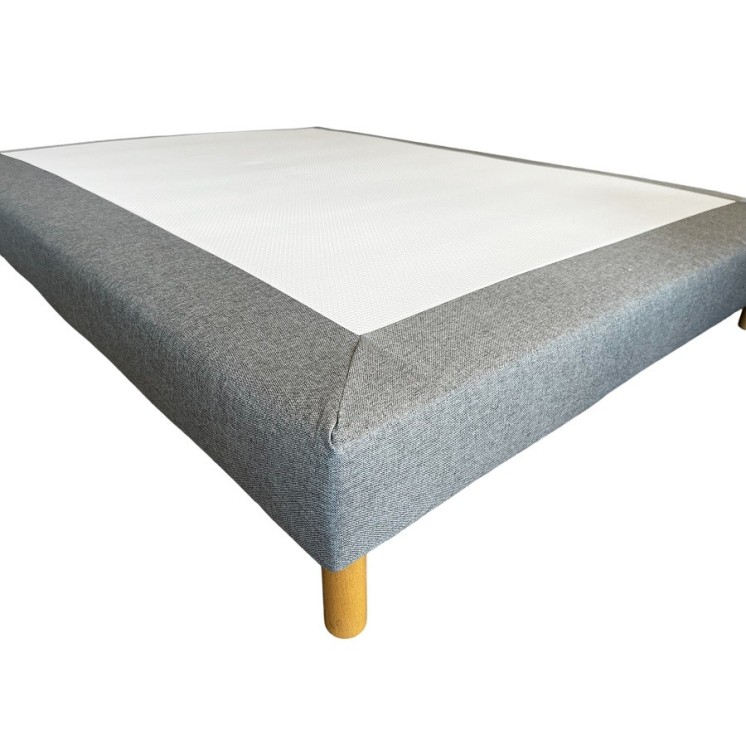 Sommier tapissier déco H16 gris 140x190 