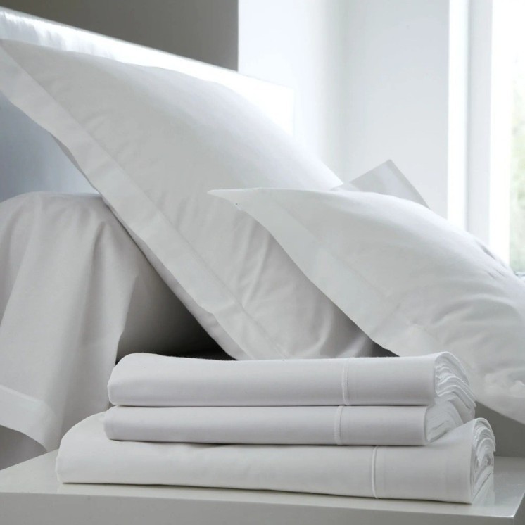 Taie 100% Satin de Coton Blanc des Vosges