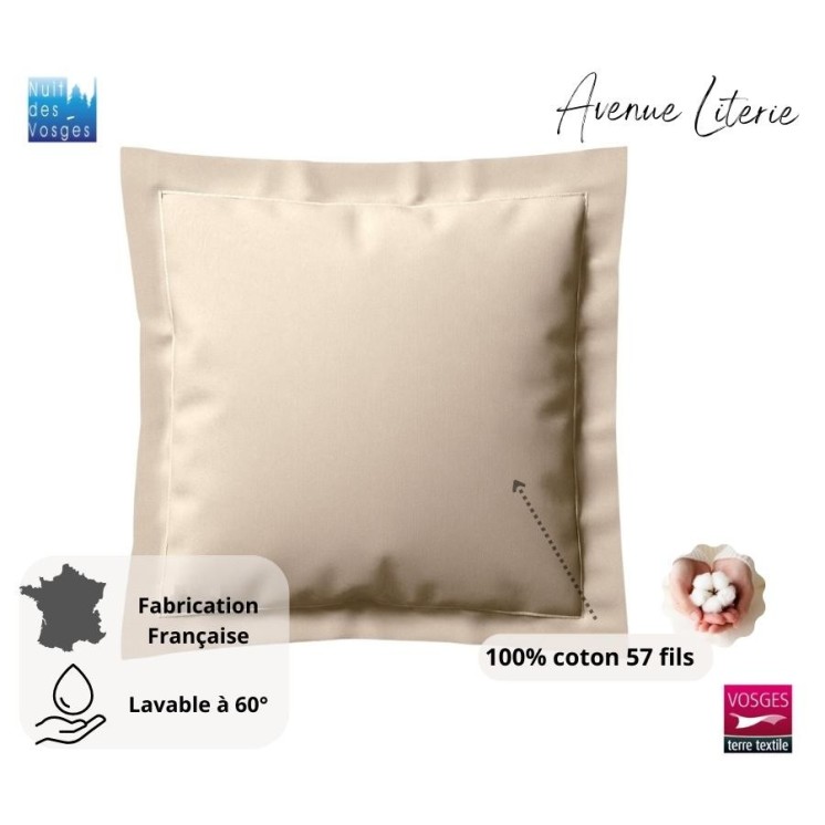Lot de 2 Taies 65x65 naturel Nuit des Vosges
