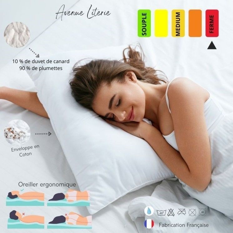 Oreiller duvet de canard Nandou plumes