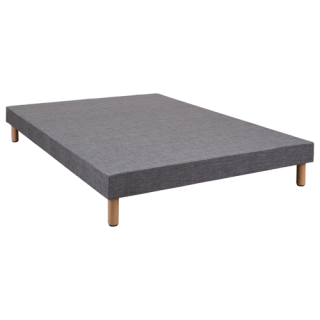 Sommier Colorado tapissier gris anthracite 140x190