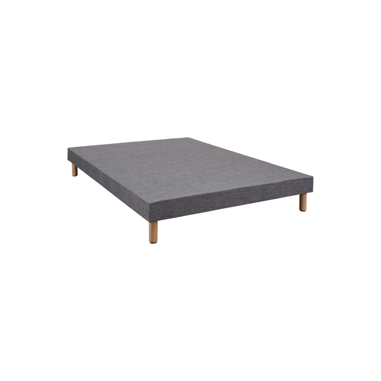 Sommier Colorado tapissier gris anthracite 140x190