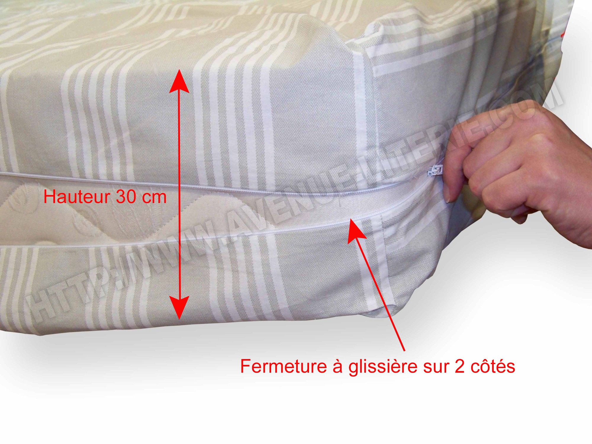 Rénove-matelas housse - TODAY - 90x190 cm - Bleu - Maille extensible