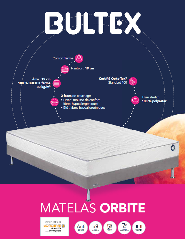 matelas bultex orbite 90x190